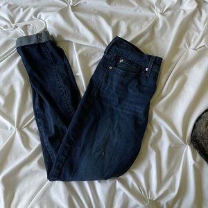 Dark wash skinny jeans